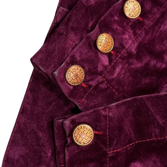 Vintage Jean Paul Gaultier Jeans Velvet Purple Gold Trucker Jacket Womens XS - Picture 6 of 14